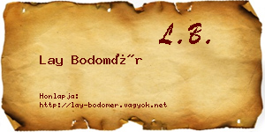 Lay Bodomér névjegykártya